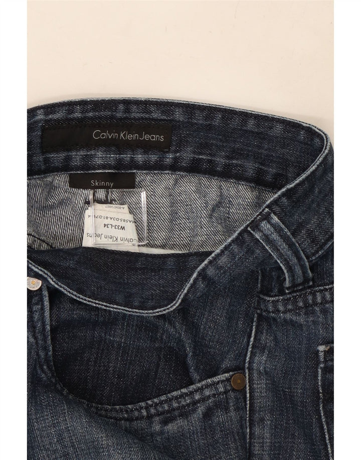 CALVIN KLEIN Damen Crop Skinny Jeans W33 L26 Blau
