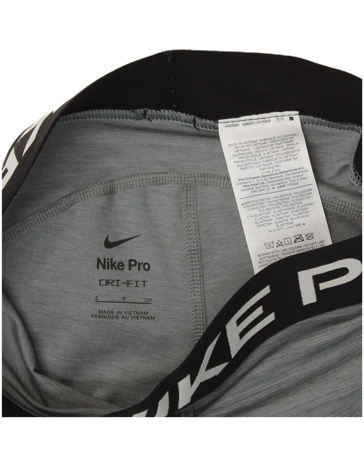 NIKE Damen Dri Fit Graphic Sport Shorts UK 10 Small Grau Polyester