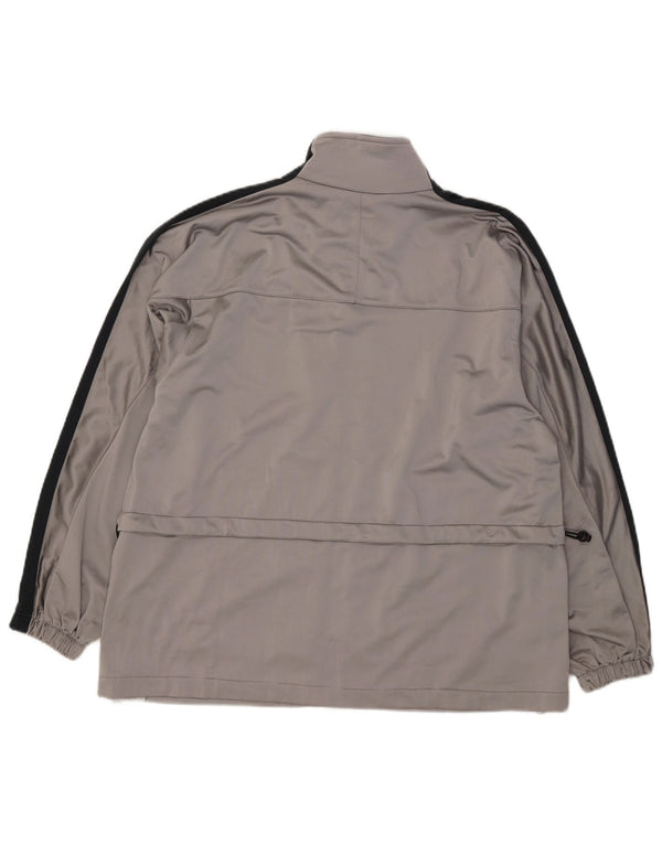 Diadora Damen-Trainingsanzug-Oberteil, übergroß, Jacke, UK 14, Größe L, Grau, Farbblock