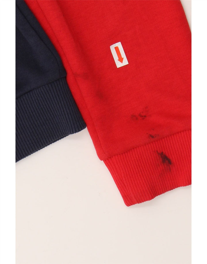 FILA Womens Graphic Hoodie Pullover UK 10 Small Mehrfarbiger Farbblock