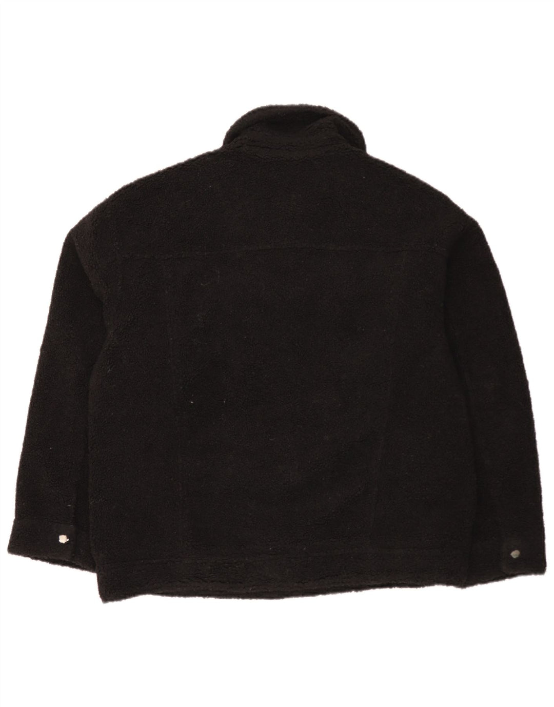 Topshop Damen Fleece-Bomberjacke in Übergröße, UK 14, Mittelschwarz, Polyester