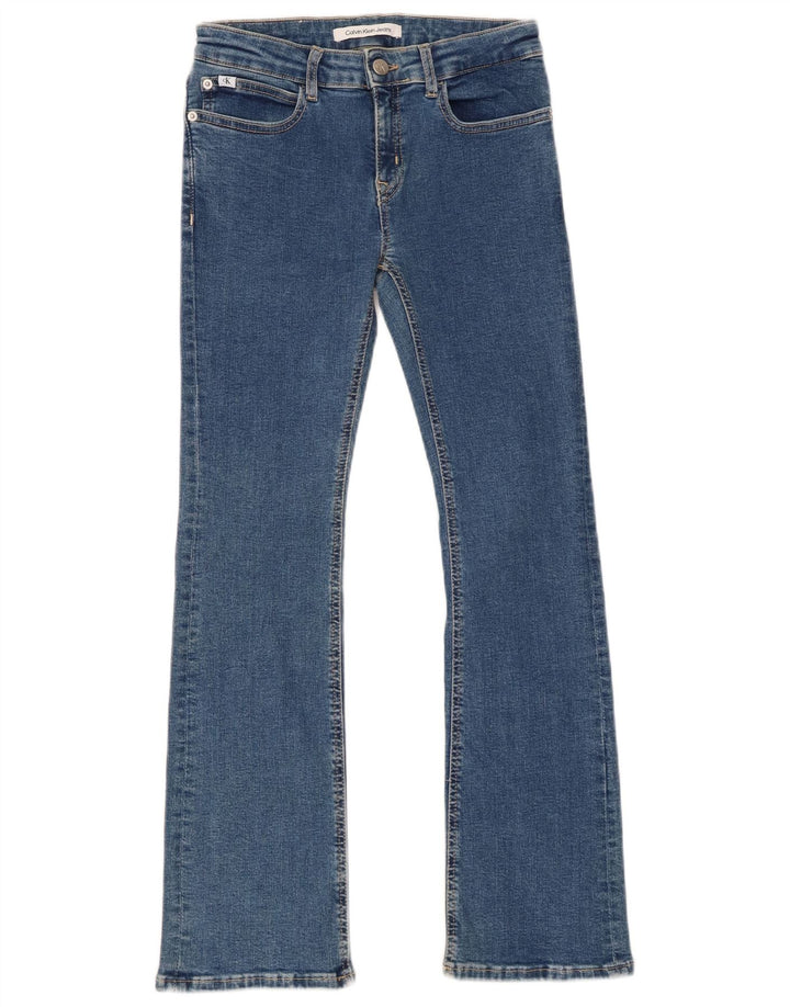 CALVIN KLEIN Bootcut-Jeans für Mädchen, 11–12 Jahre, W26, L28, blaue Baumwolle