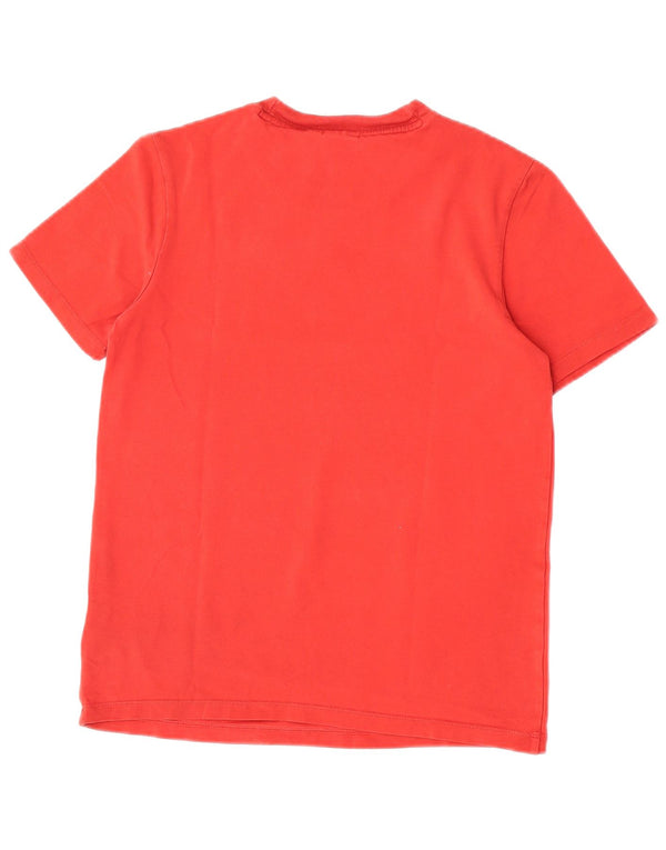 Adidas Damen Graphic T-Shirt Top UK 12 Mittelrote Baumwolle