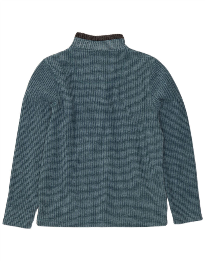 Weird Fish Herren-Fleecepullover mit Reißverschluss am Hals, klein, blau, Polyester
