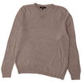 Marks & Spencer Herren-Pullover mit Rundhalsausschnitt, mittelgraues Acryl