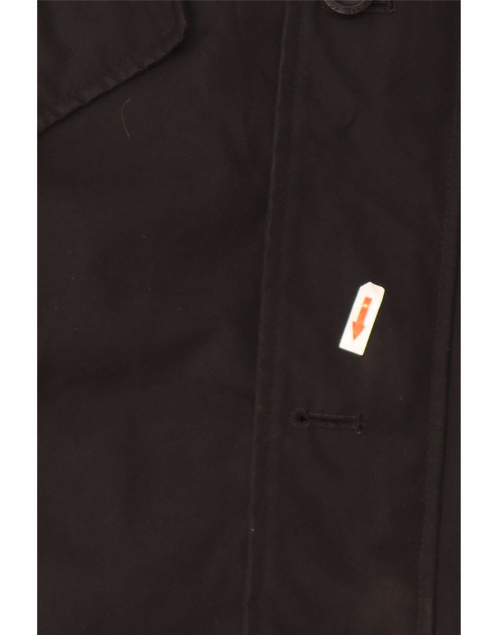 Michael Kors Herren-Windbreaker-Mantel mit Kapuze, UK 40, Größe L, Schwarz, Polyester