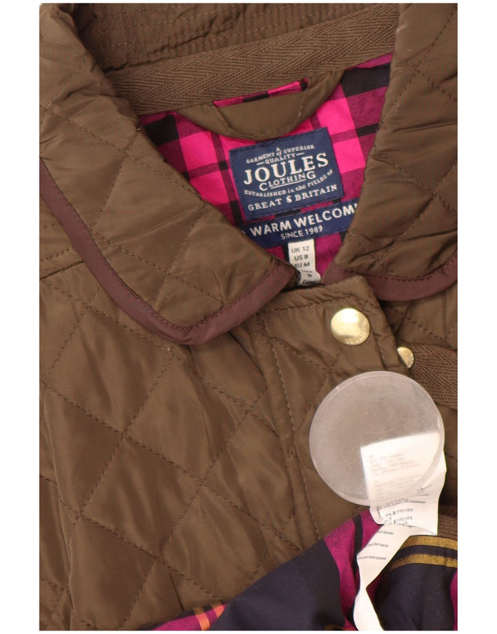JOULES Damen Steppweste UK 12 Mittelbraunes Polyester