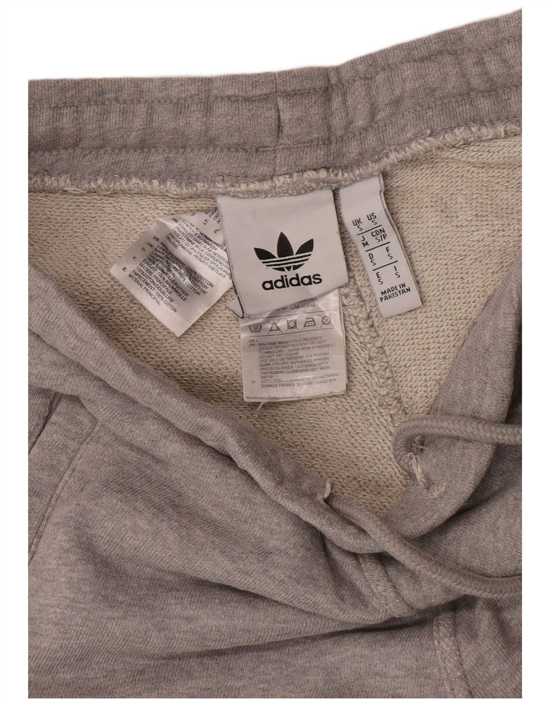 Adidas Herren-Sportshorts, Größe S, grau gefleckte Baumwolle