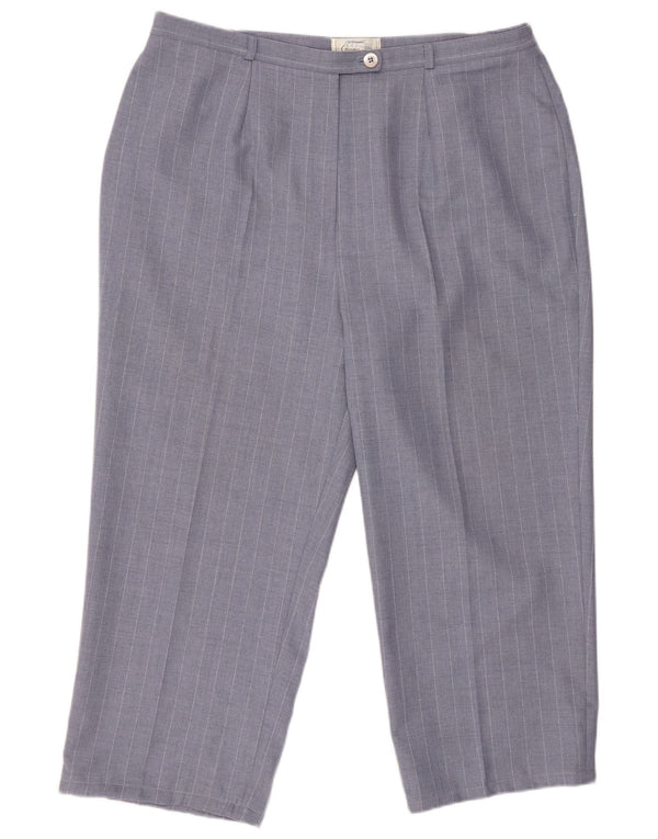 ST. BERNARD Damen-Hose mit hoher Taille, kurz geschnitten, UK 20, 2XL, W34, L24, Blau