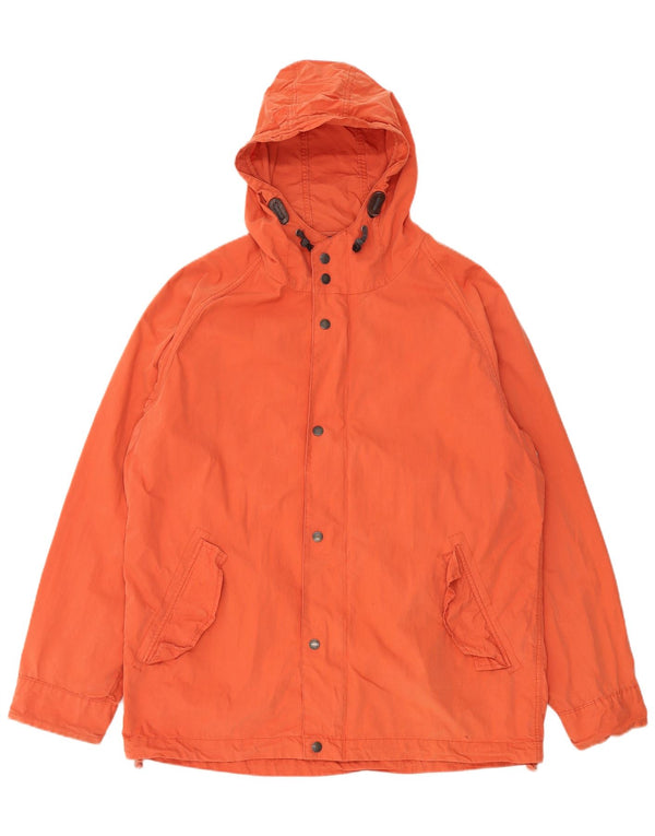 Fat Face Herren-Windbreakerjacke mit Kapuze, UK 40, Größe L, Orange, Baumwolle