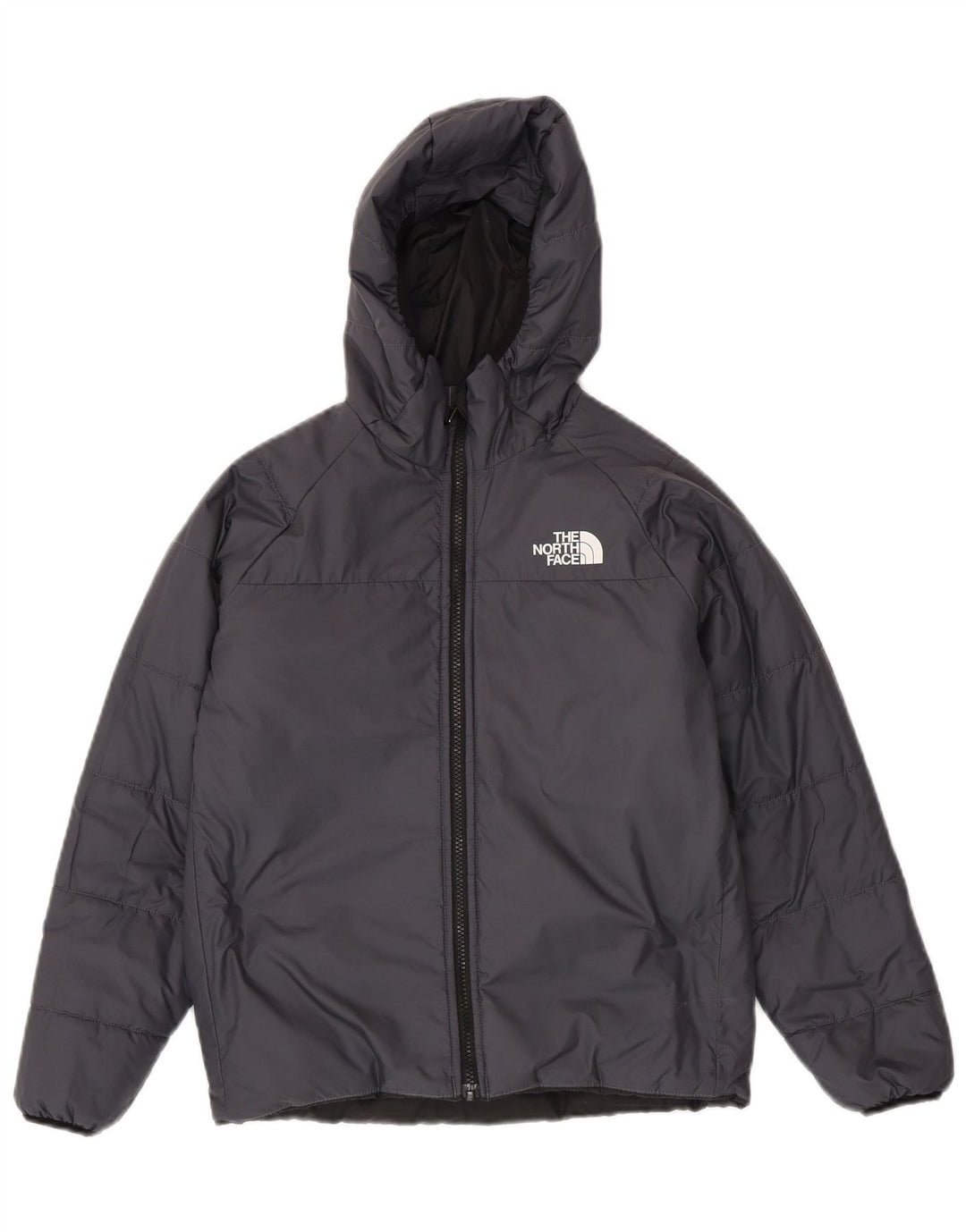 The North Face Wendbare, wattierte Jacke mit Kapuze für Jungen, 11–12 Jahre, Grau