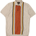 Marks & Spencer Herren-Poloshirt, groß, grau gestreift, Baumwolle