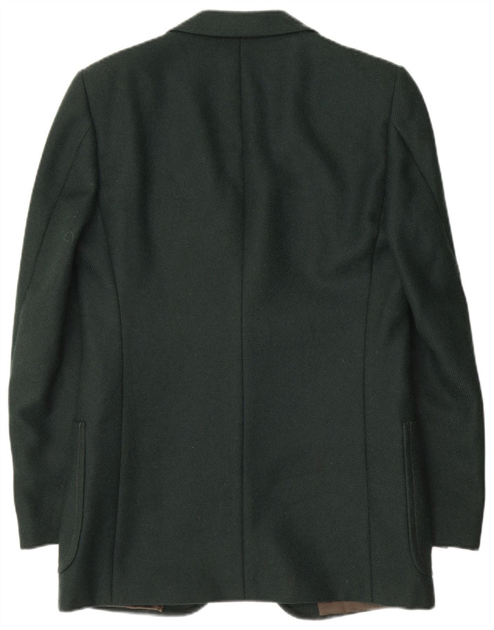 Facis Herren-Blazer mit 2 Knöpfen, UK 36, kleine grüne Wolle