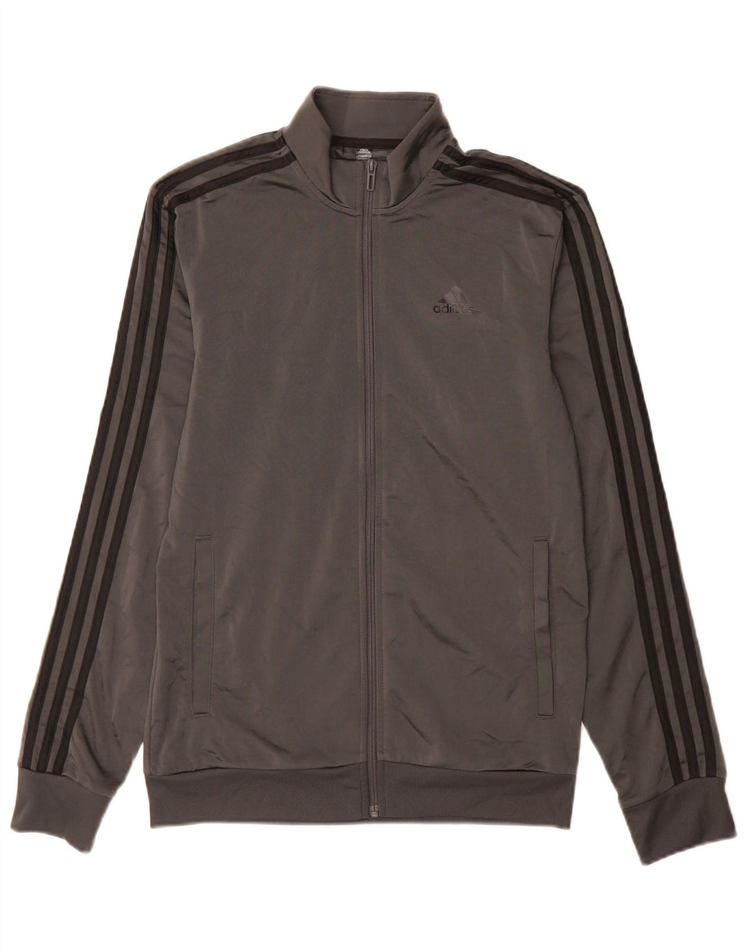 Adidas Herren-Trainingsanzug-Top-Jacke, kleines graues Polyester