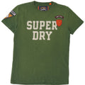 SUPERDRY Herren-T-Shirt mit Grafik, Größe S, grüne Baumwolle