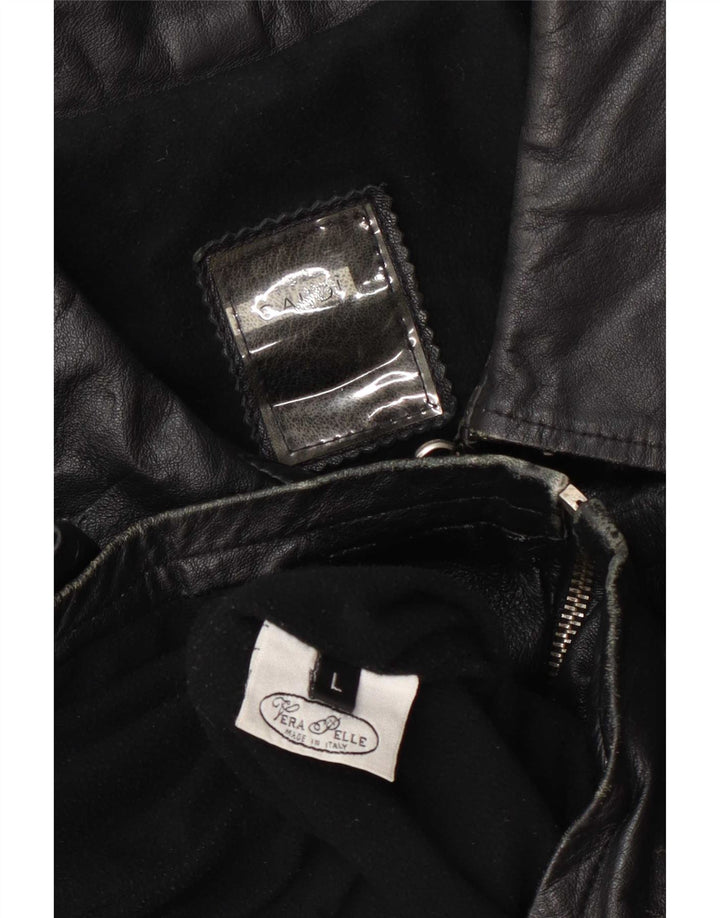 Gaudi Damen Lederjacke UK 16 Large Schwarz