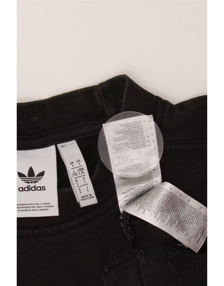 ADIDAS Herren Sweatshirt Pullover Große schwarze Baumwolle