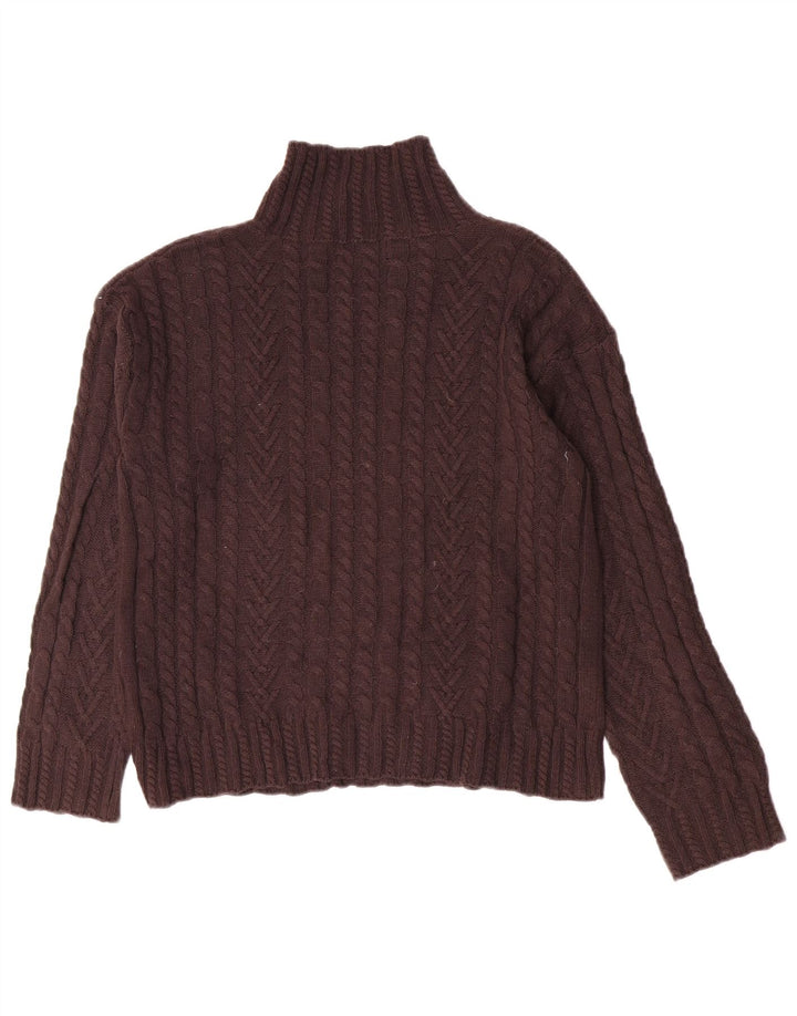 Marks & Spencer Damen-Pullover, übergroß, Rollkragenpullover, Gr. 6, XS, Braun