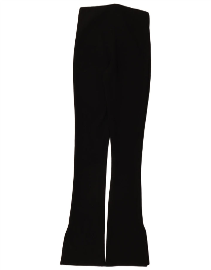 Zara Damen-Flare-Freizeithose, Größe S, W26, L32, Schwarz, Polyester