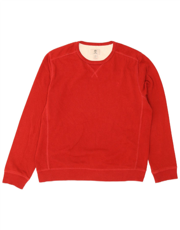 Timberland Herren-Sweatshirt mit normaler Passform, große rote Baumwolle