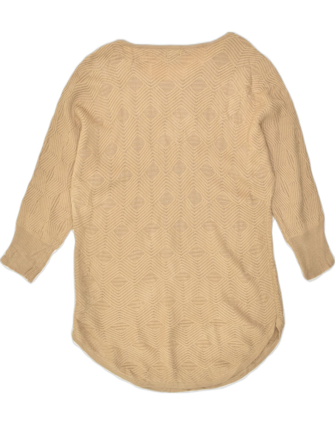 LEE Womens 3/4 Sleeve Boat Neck Jumper Sweater UK 16 Large Brown | Vintage Lee | Thrift | Second-Hand Lee | Used Clothing | Messina Hembry 