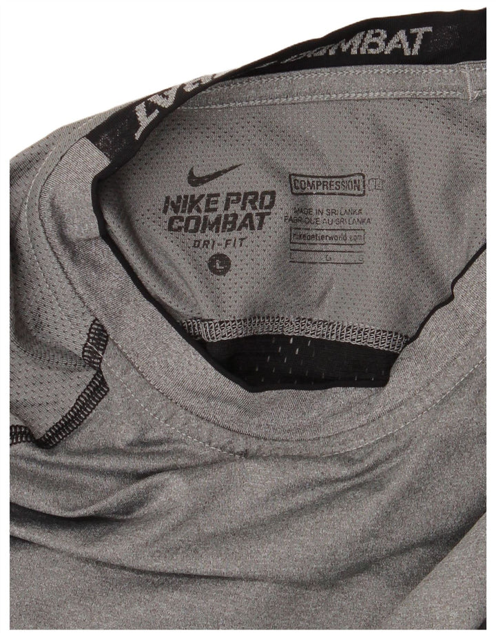 Nike Herren Dri Fit Graphic T-Shirt Top Large Grau Farbblock