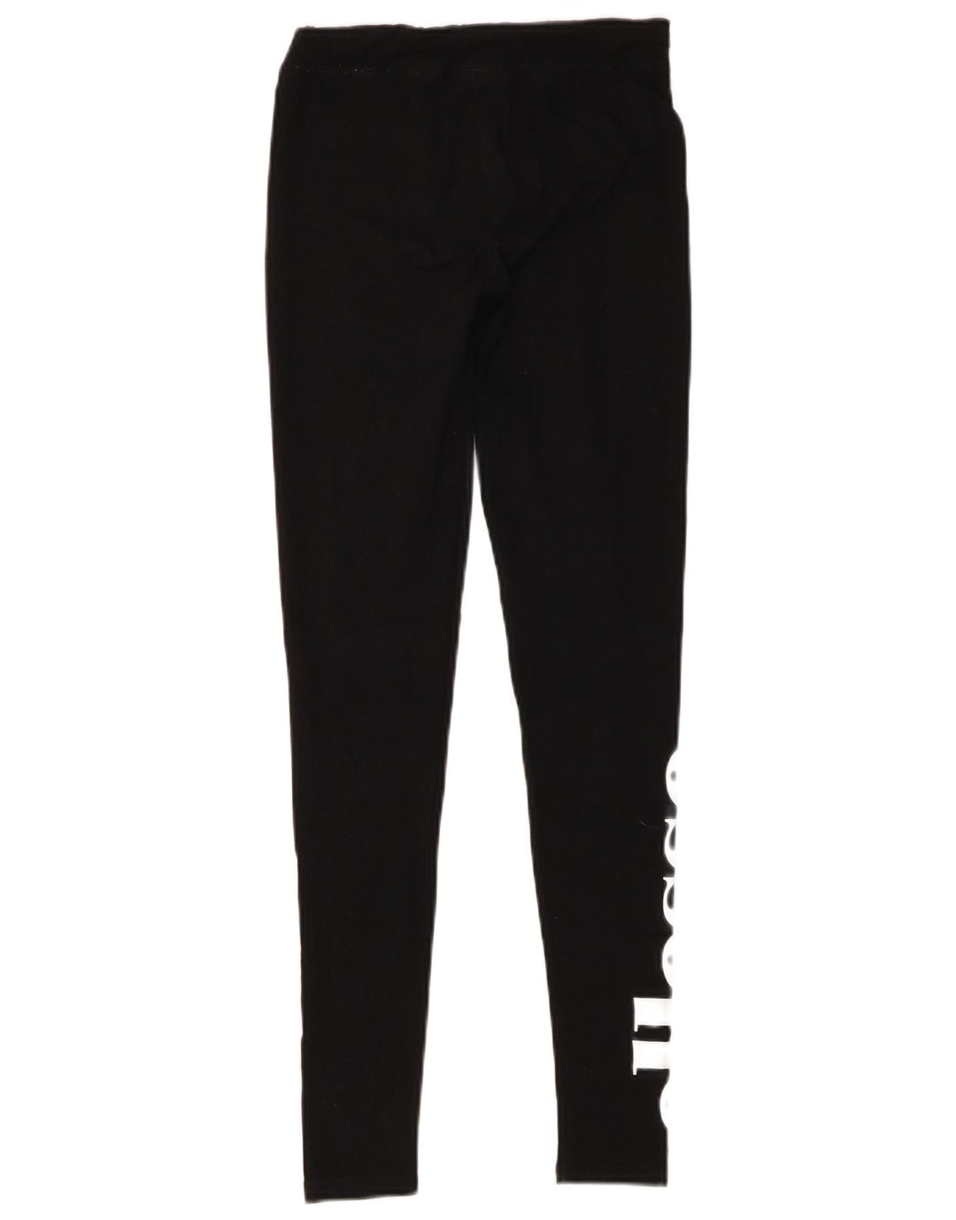 Ellesse Womens Graphic Leggings UK 8 Small Schwarze Baumwolle