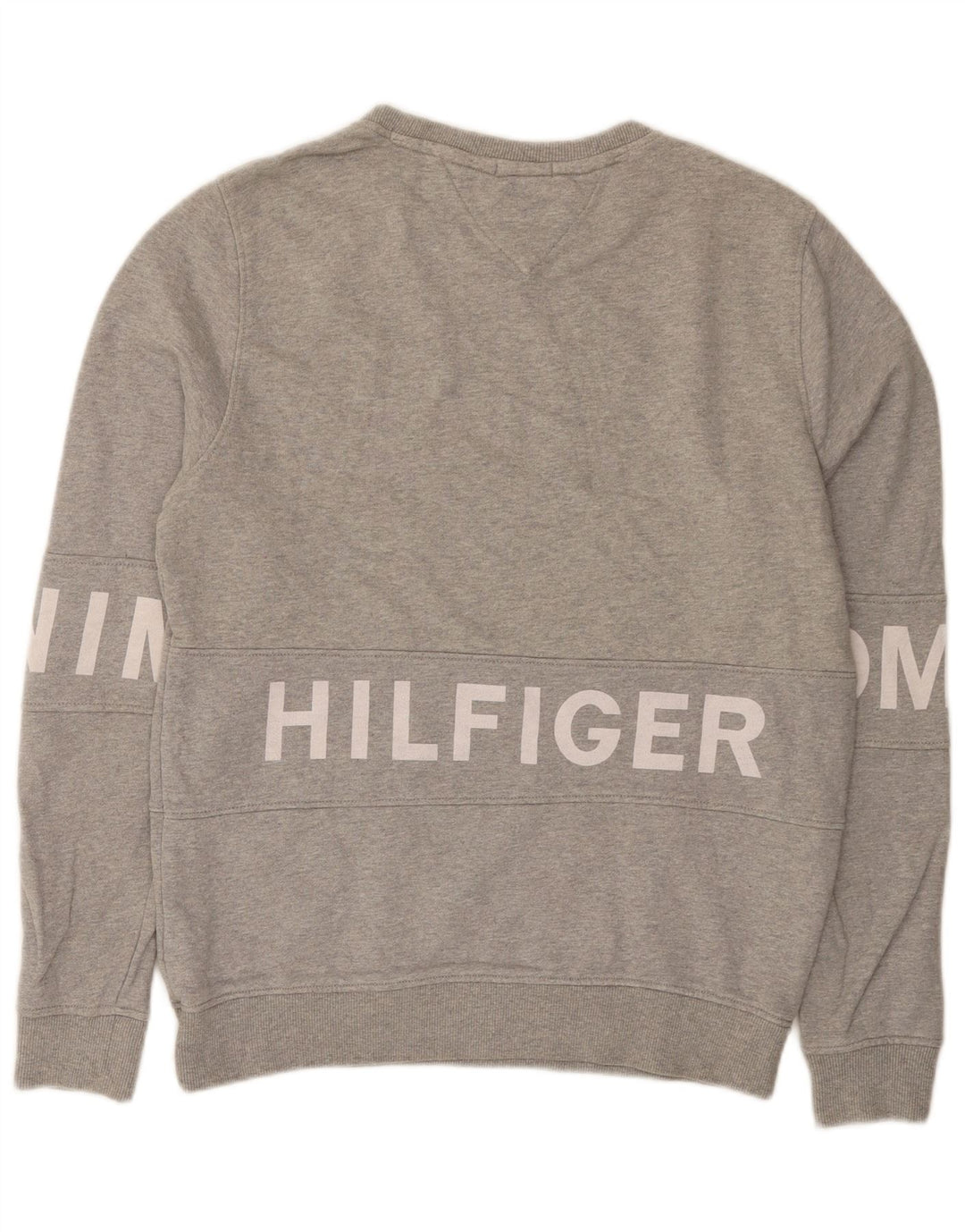 Tommy Hilfiger Herren-Sweatshirt mit Grafik, mittelgraue Baumwolle