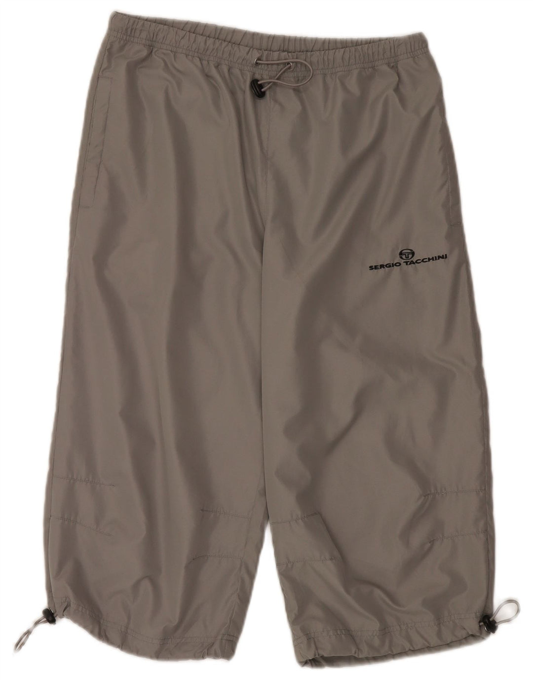 Sergio Tacchini Herren Capri-Trainingshose aus mittelgrauem Polyester
