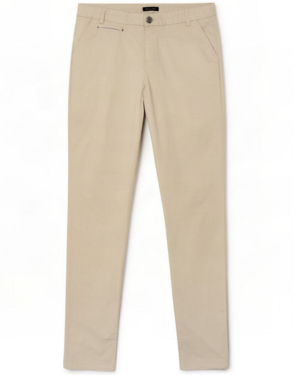 Massimo Dutti Damen Slim Chino-Hose EU 38 Small W28 L29 Graue Baumwolle