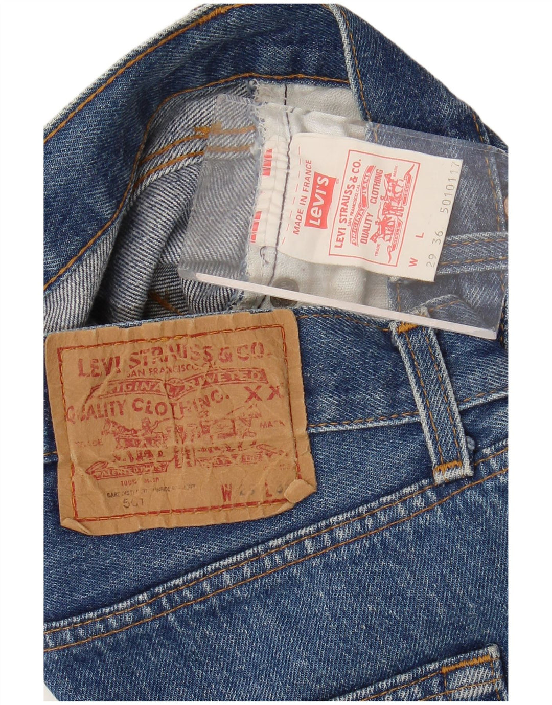 Levi's Damen 501 Jeansshorts W29 mittelblaue Baumwolle