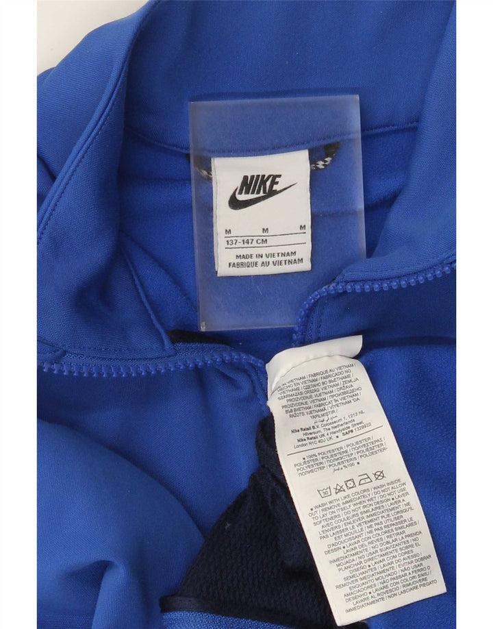 Nike Jungen-Trainingsanzugoberteil mit Grafik, 10–11 Jahre, Mittelblau, Farbblock