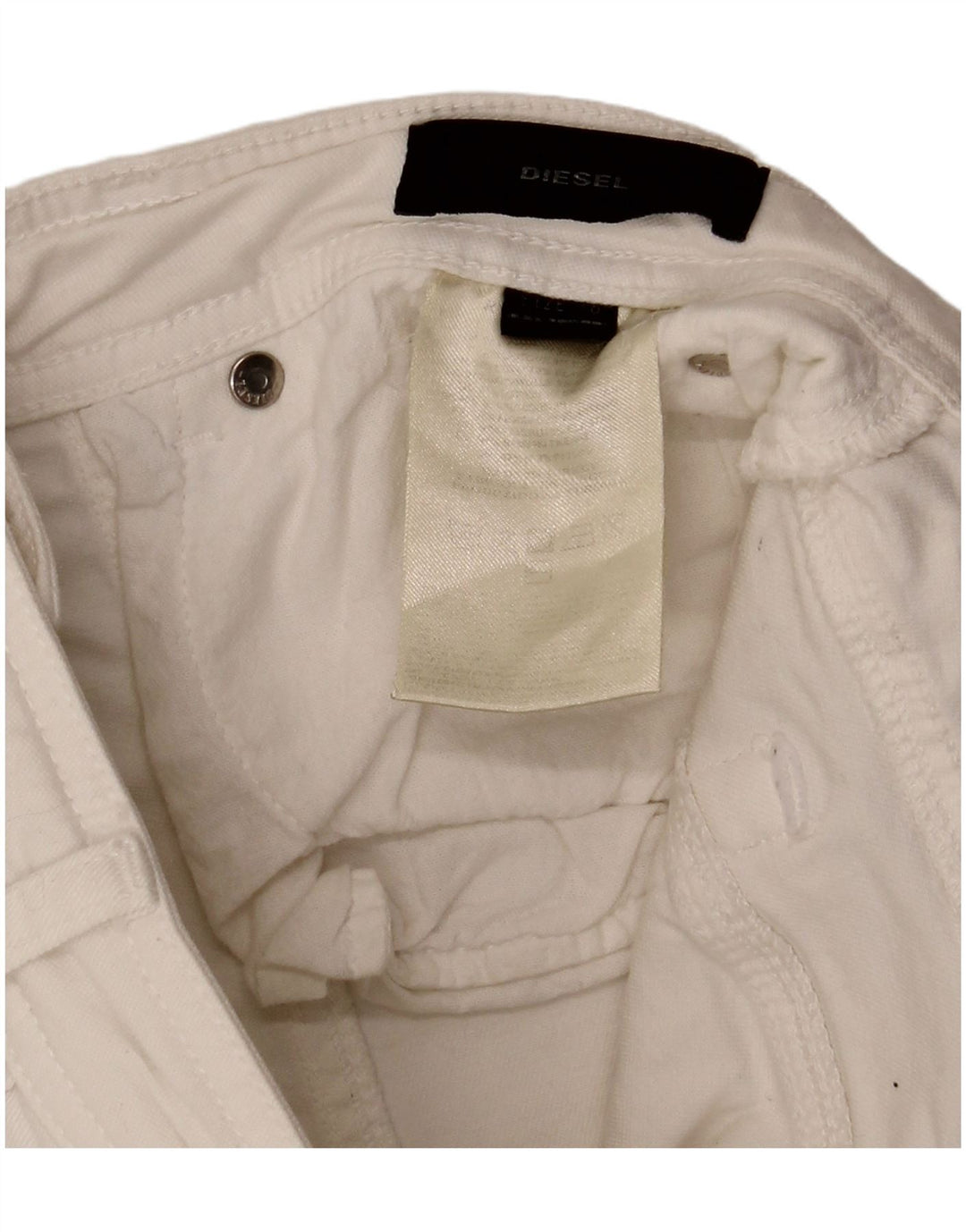 Diesel Damen Jeansshorts W28 Mittelweiß