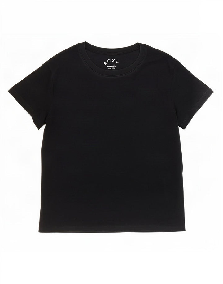 Roxy Damen T-Shirt Top UK 6 XS Schwarz