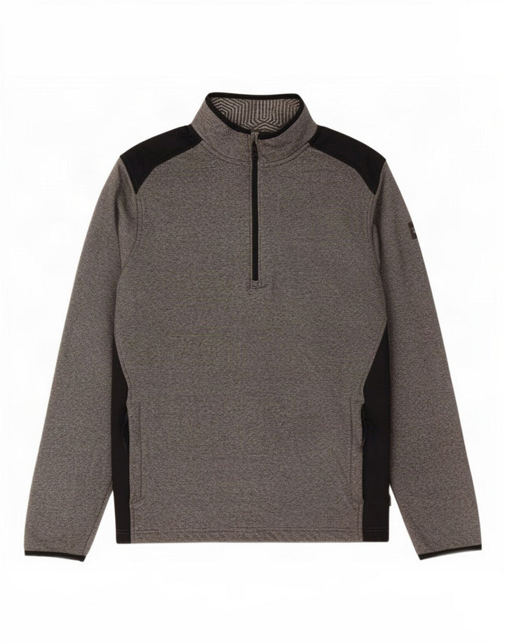 Under Armour Herren Cold Gear Pullover-Trainingsanzug-Oberteil, großes graues Farbblock-Design