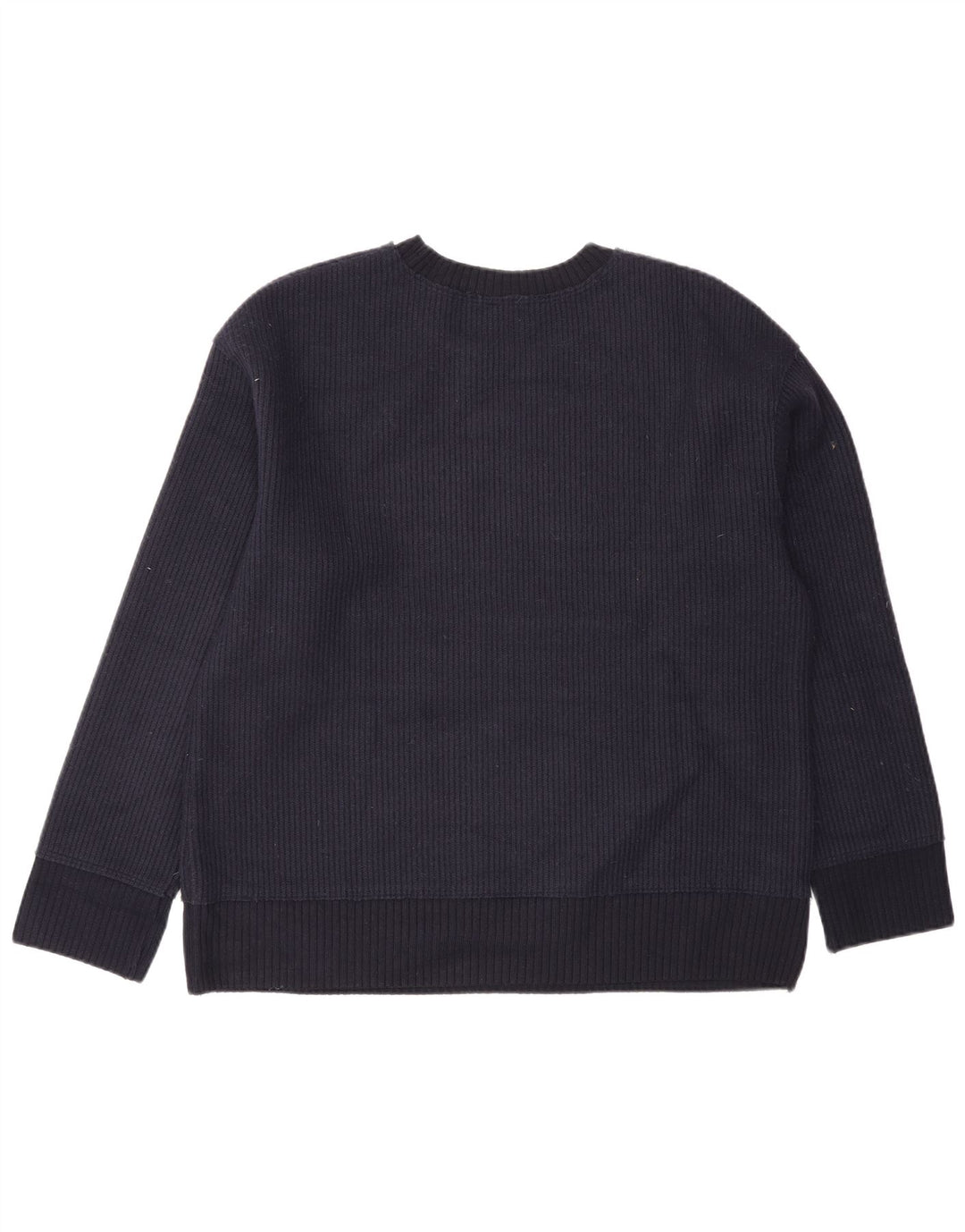 Zara Herren-Pullover mit Rundhalsausschnitt, Größe S, marineblaue Viskose