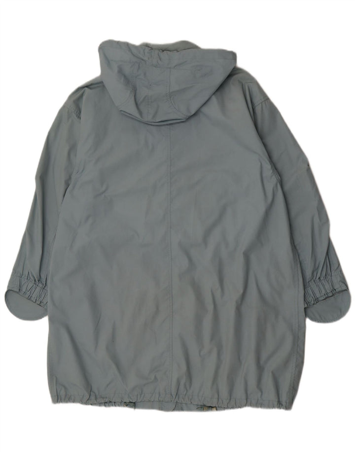 Vintage Damen Kapuzen-Utility-Jacke UK 18 XL Blau