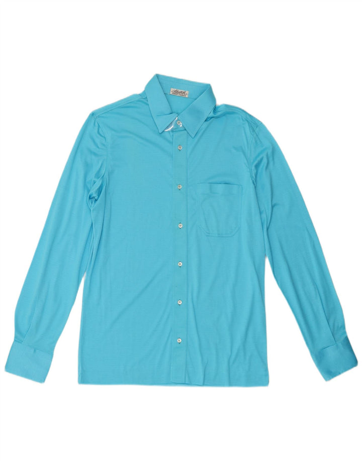 Vintage Herrenhemd Klein Blau