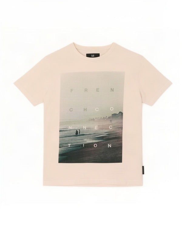French Connection Herren-T-Shirt mit Grafik, XL, weiße Baumwolle