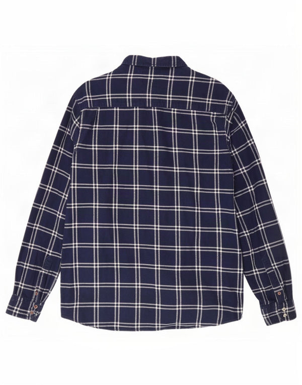 Tommy Hilfiger Herren-Flanellhemd mit Vintage-Passform, groß, marineblau, kariert, Baumwolle