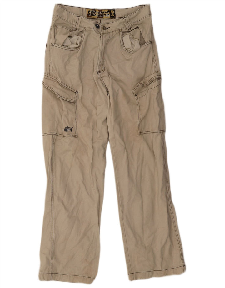 Gerade Cargohose für Herren von Fishbone, Größe M, W32, L30, Beige