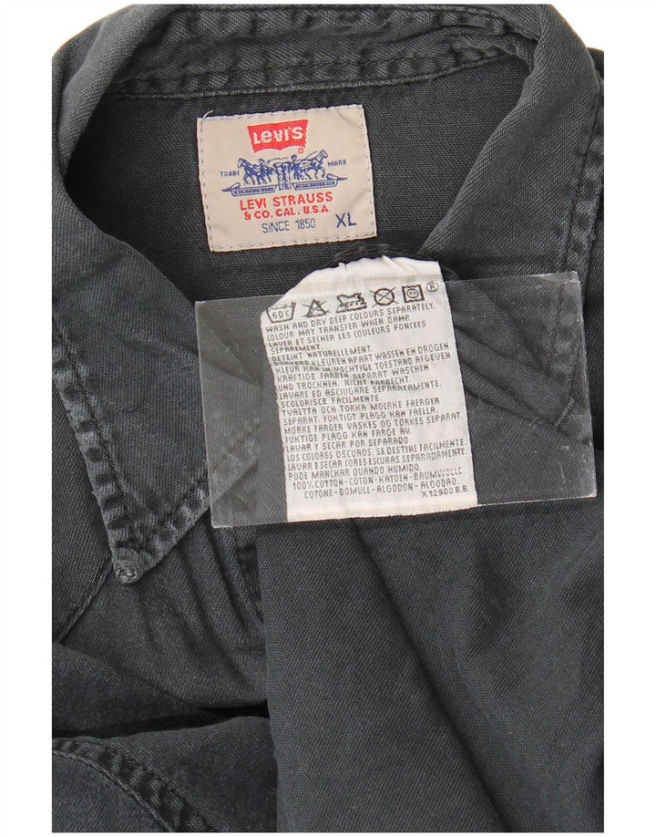 LEVI'S Herren-Jeanshemd XL aus schwarzer Baumwolle