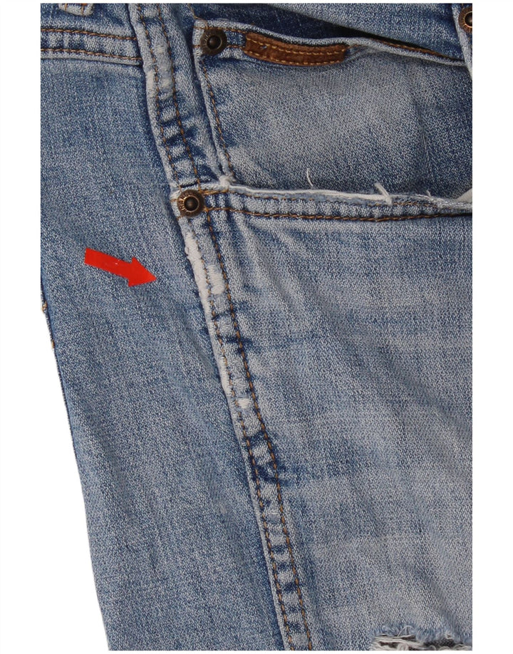 Wrangler Herren Distressed Denim Shorts W34 Große blaue Baumwolle