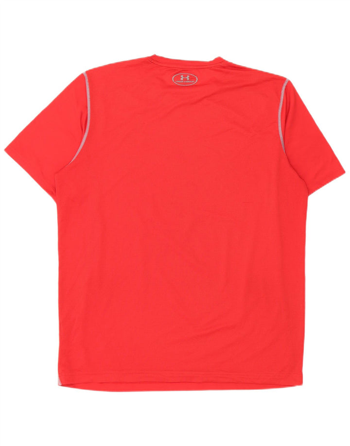 Under Armour Herren Heat Gear T-Shirt Top Large Rot