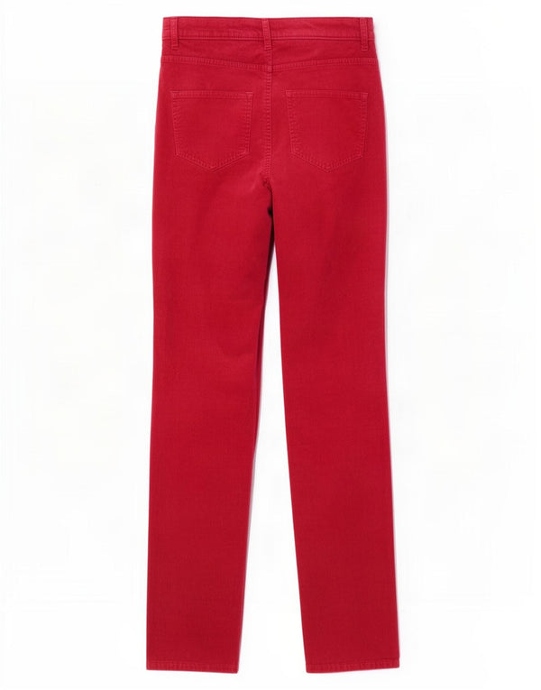 Marks & Spencer Damen Gerade Cordhose UK 8 Small W26 L29 Rot