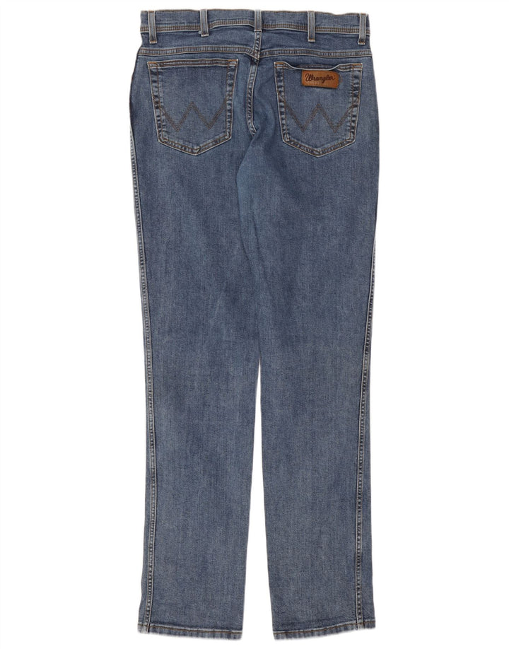 Wrangler Herren Texas Straight Jeans W36 L36 Blaue Baumwolle