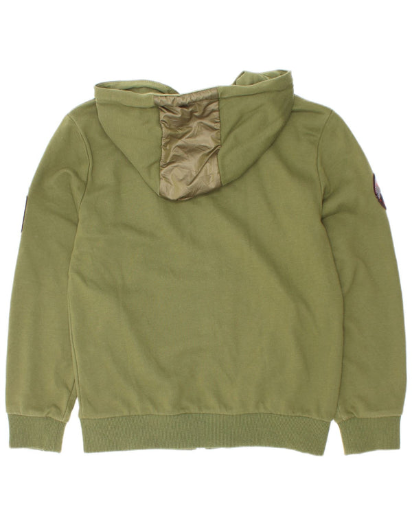 Aeronautica Militare Jungen-Kapuzenpullover mit grafischem Reißverschluss, 9–10 Jahre, Grün