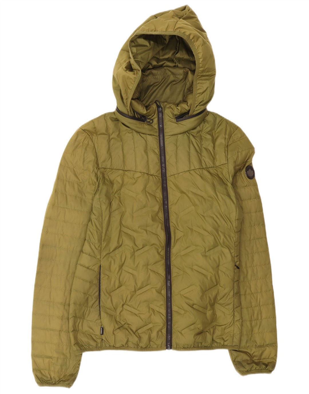 Superdry Herren-Jacke mit Kapuze, gepolstert, UK 14, Größe L, Grün, Polyester