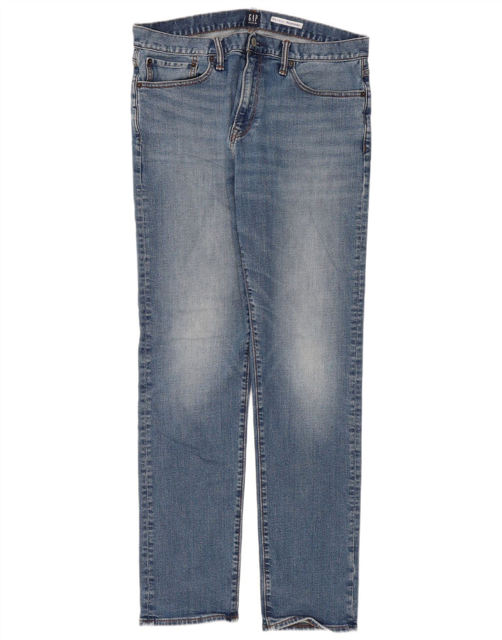 Gap Herren Slim Jeans W34 L34 Blaue Baumwolle