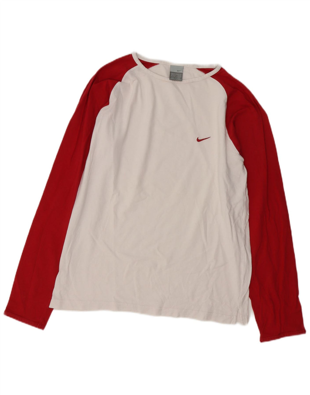 Nike Herren Top Langarm UK 39/41 Mittel Weiß Colourblock